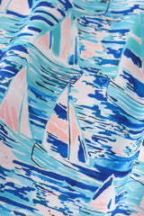 Blue ocean regatta print girl set