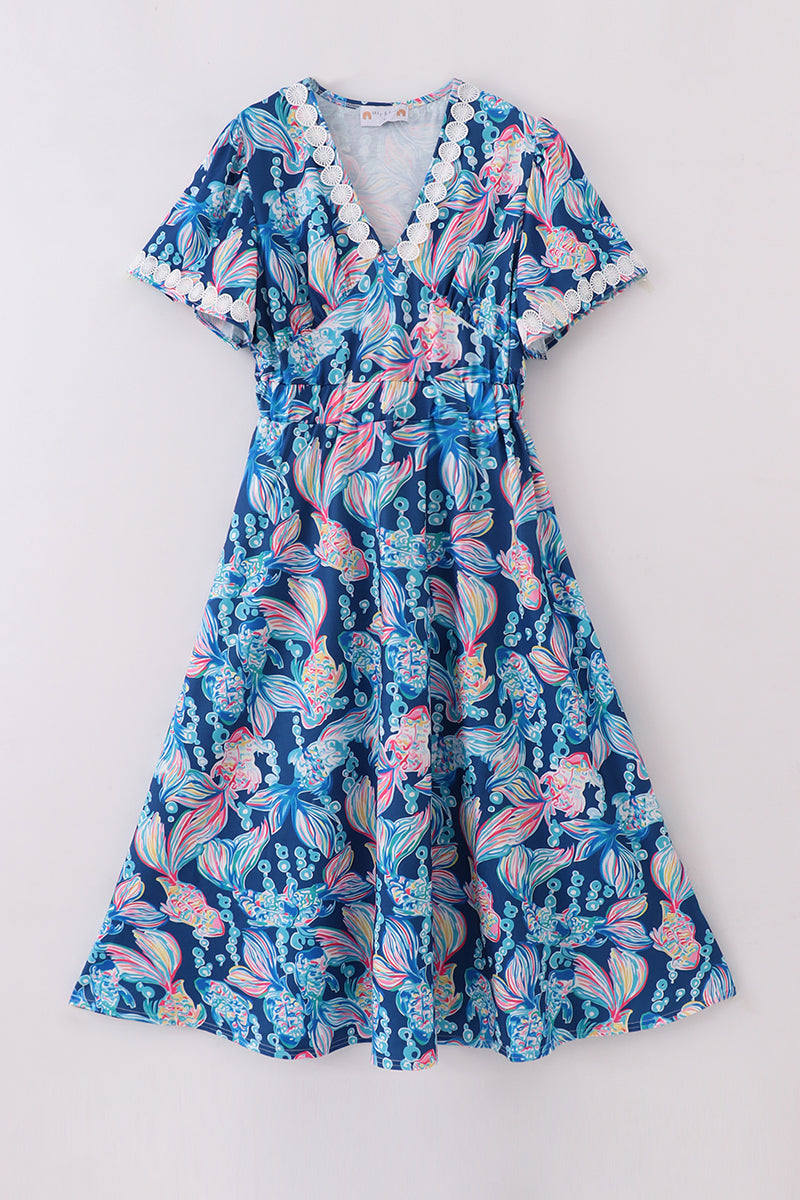 Blue breeze whimsy mom dress