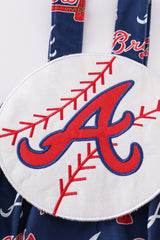 Atlanta baseball applique boy bubble