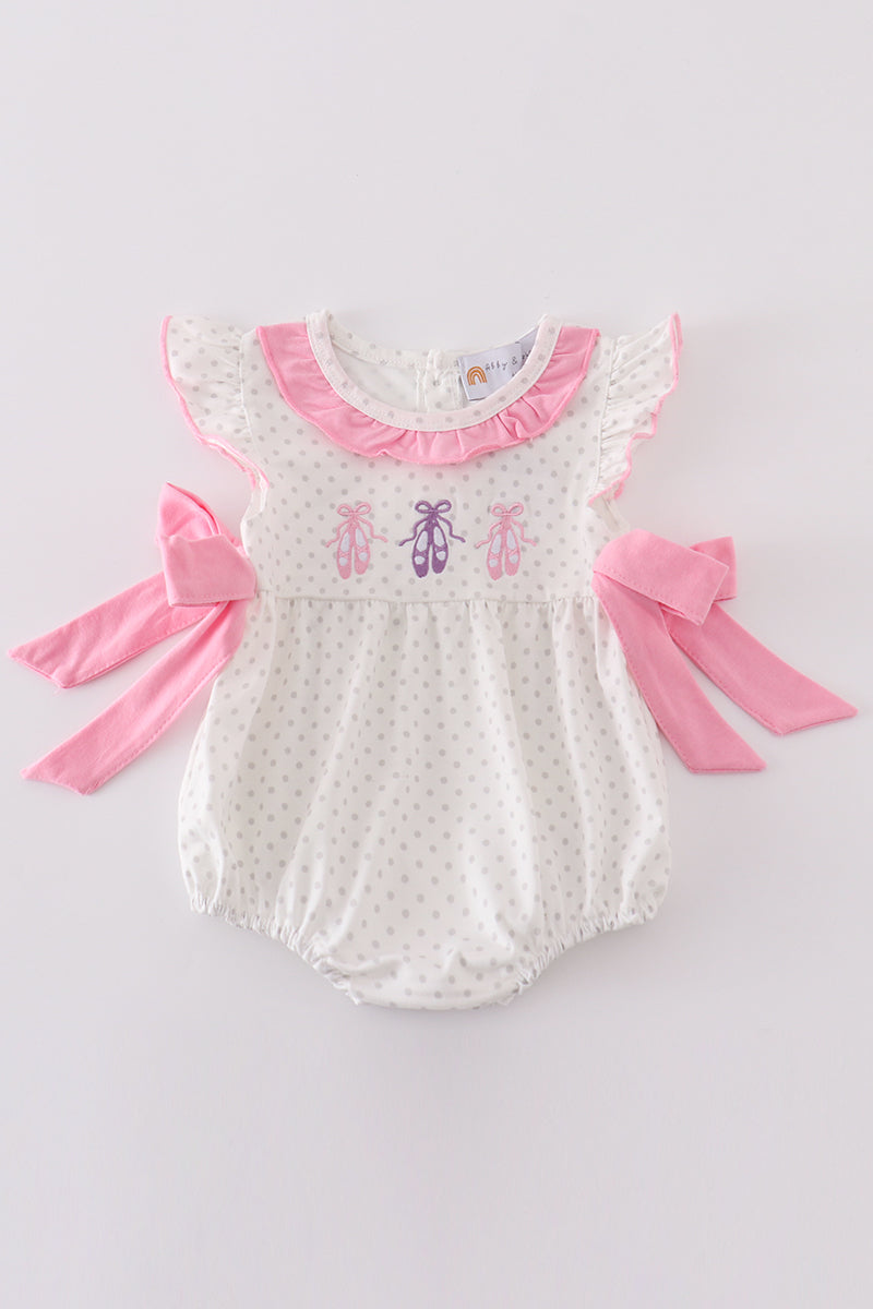 Pink ballet embroidery girl bubble