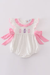 Pink ballet embroidery girl bubble