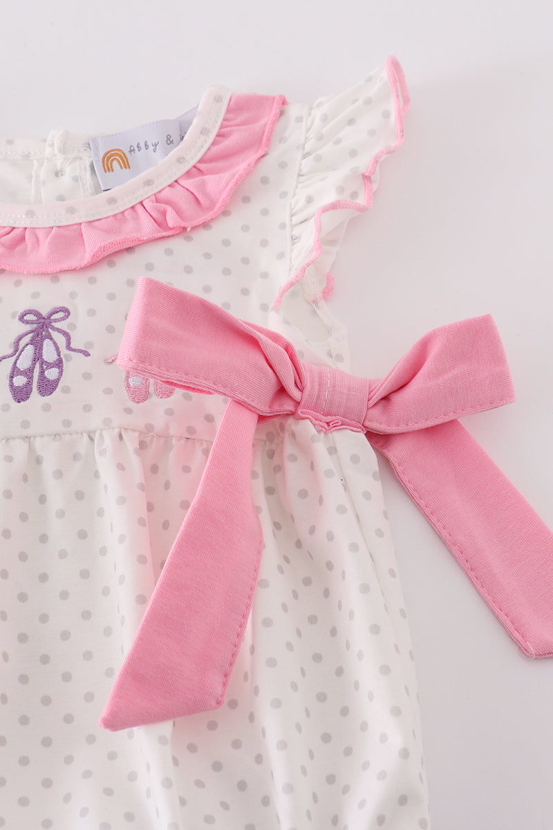 Pink ballet embroidery girl bubble