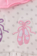 Pink ballet embroidery girl bubble