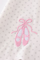 Pink ballet embroidery girl set