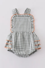 Green woven girl gingham bubble