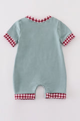 Sage plane applique boy romper