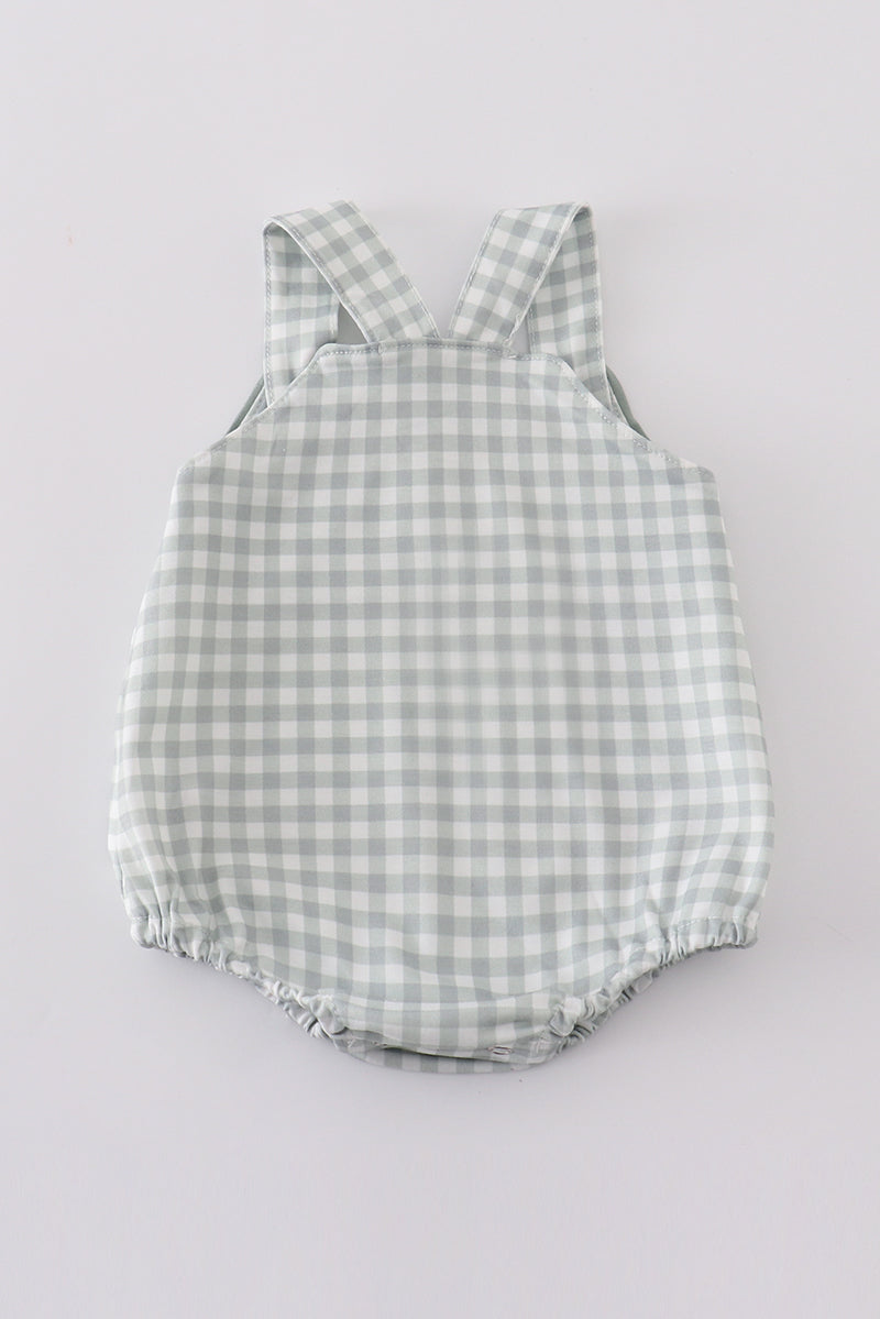 Sage boy gingham bubble