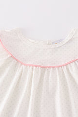 Pink carousel applique girl dress