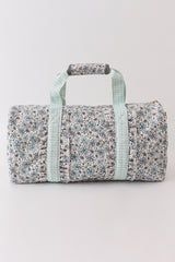 Green floral travel bag