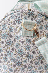 Green floral travel bag