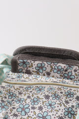 Green floral travel bag