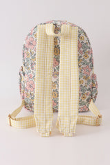 Yellow floral ruffle backpack