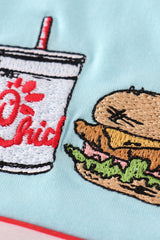 Red stripe chick fil a embroidery boy jonjon