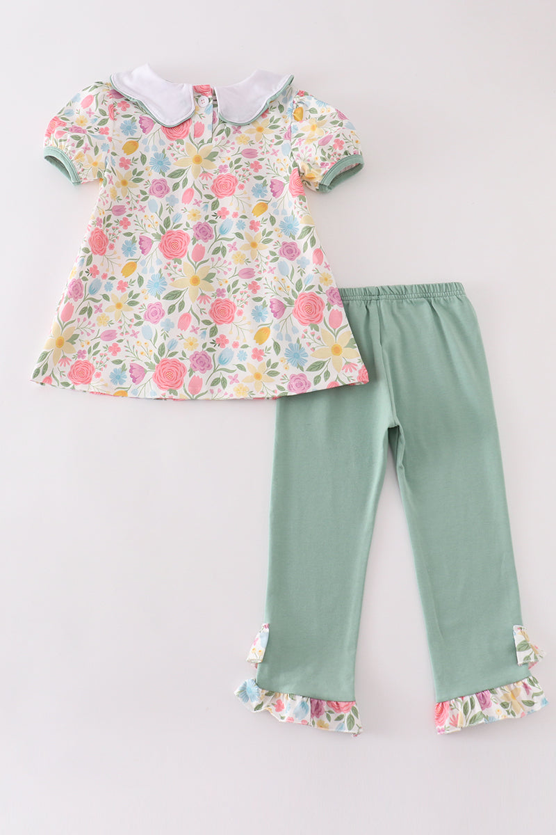 Floral print girl set