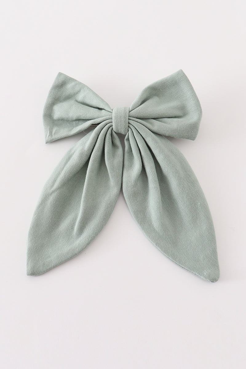 Sage hair bow