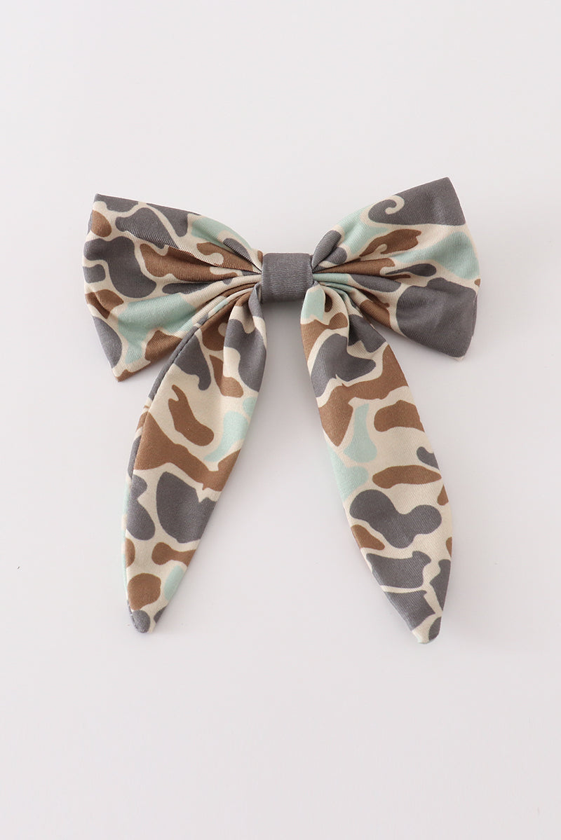 Camouflage hair bow