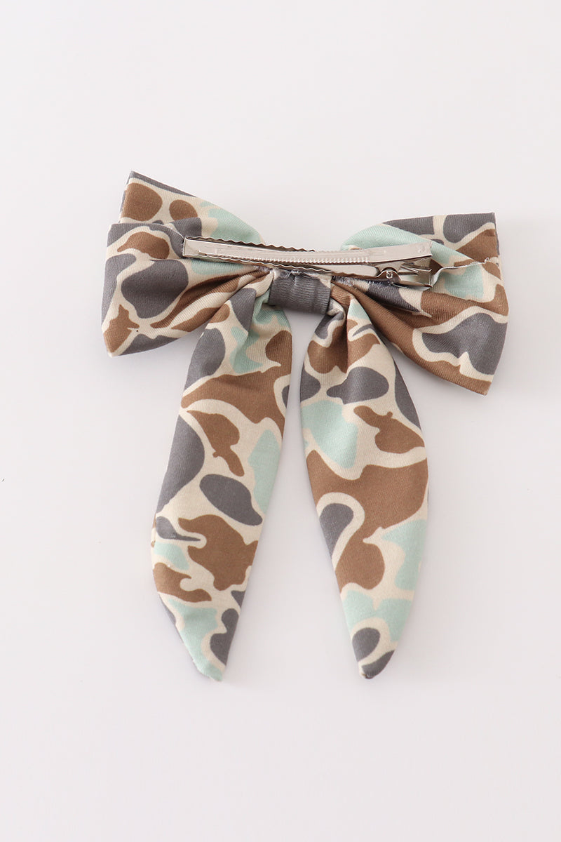 Camouflage hair bow