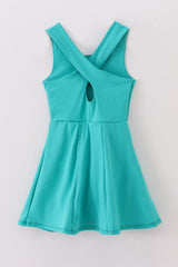 Teal active sporty tennis dress