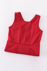 Red active sporty tennis dress