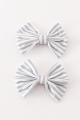 Stripe piggie hair bow