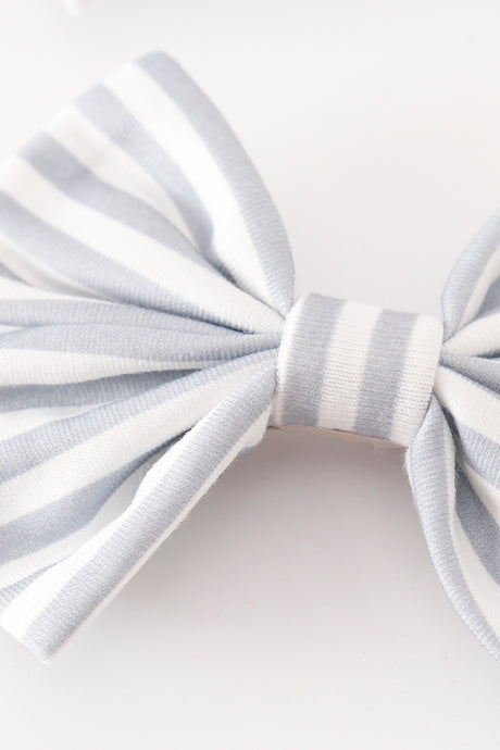 Stripe piggie hair bow