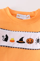 Halloween embroidery boy set