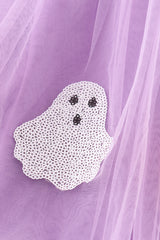 Purple halloween trick or treat ghost tutu sequin dress