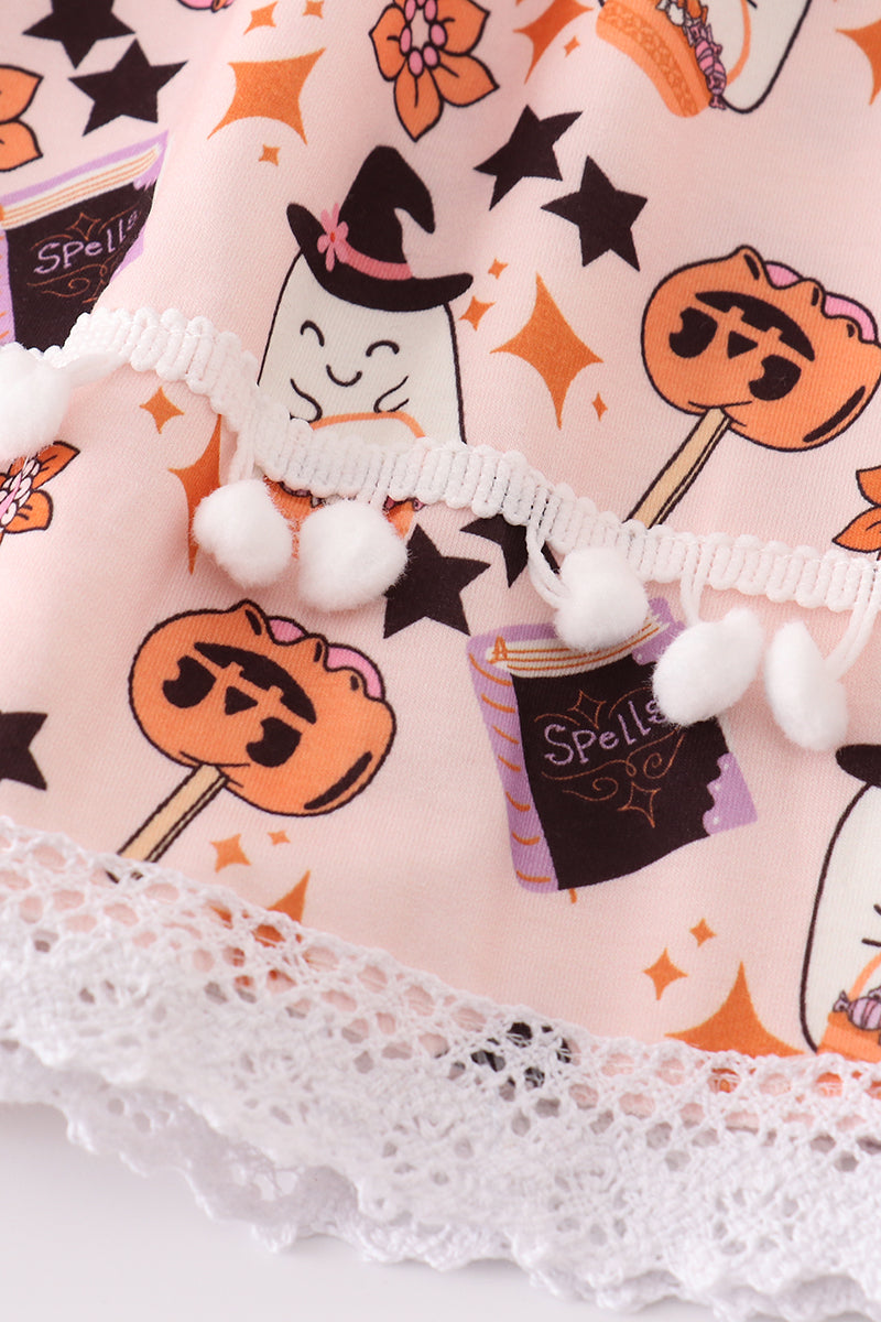 Happy halloween girl pants set