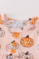 Pink pumpkin baby girl set