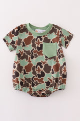 Camouflage print boy bubble