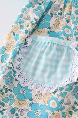 Blue aqua meadow girl dress