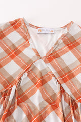 Khaki gingham mom&me dress