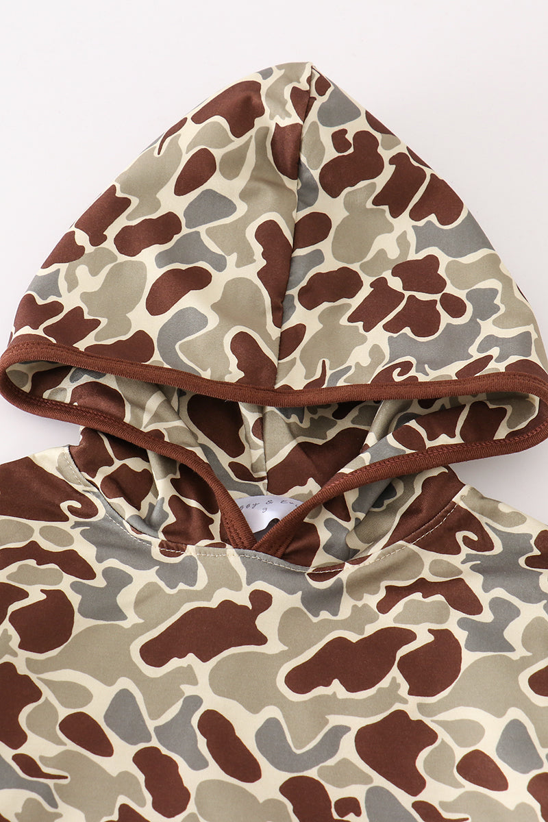 Camouflage boy hoodie set