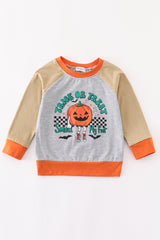 Halloween pumpkin boy top