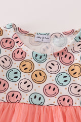 Pink smile face dress