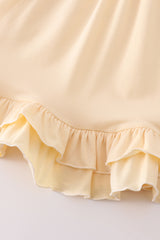 Cream ruffle girl dress