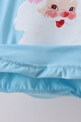Blue santa claus print top
