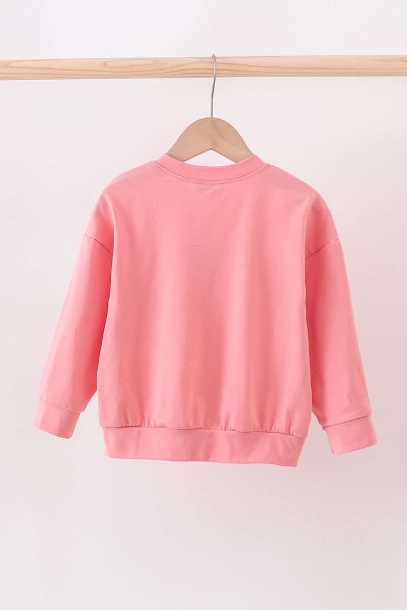 Pink santa claus print top