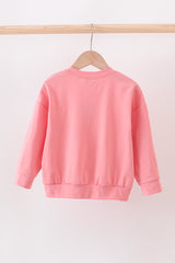 Pink santa claus print top