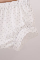 Navy christmas santa claus embroidery ruffle bloomer set