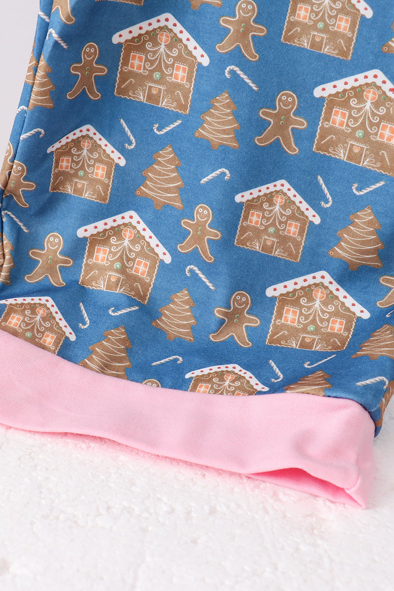 Pink christmas nutcracker print mom pajamas pants