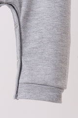 Grey reindeer applique romper