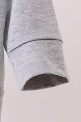 Grey reindeer applique ruffle top