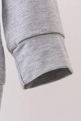 Grey reindeer applique top