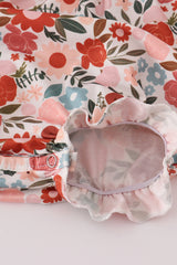 Fox embroidery floral print bubble