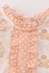 Beige gingerbread girl romper