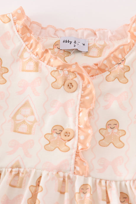 Beige gingerbread girl gown