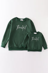 Forest thankful fleece mom&me sweatshirt