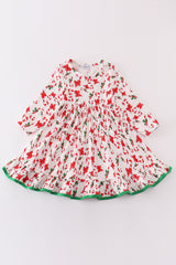 Christmas candy cane ruffle dress