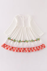 White christmas wreath dress